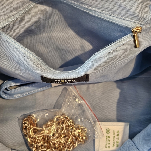 Anthropologie Blue Faux Pearl Frankie Clutch Bag NWT - Picture 10 of 10